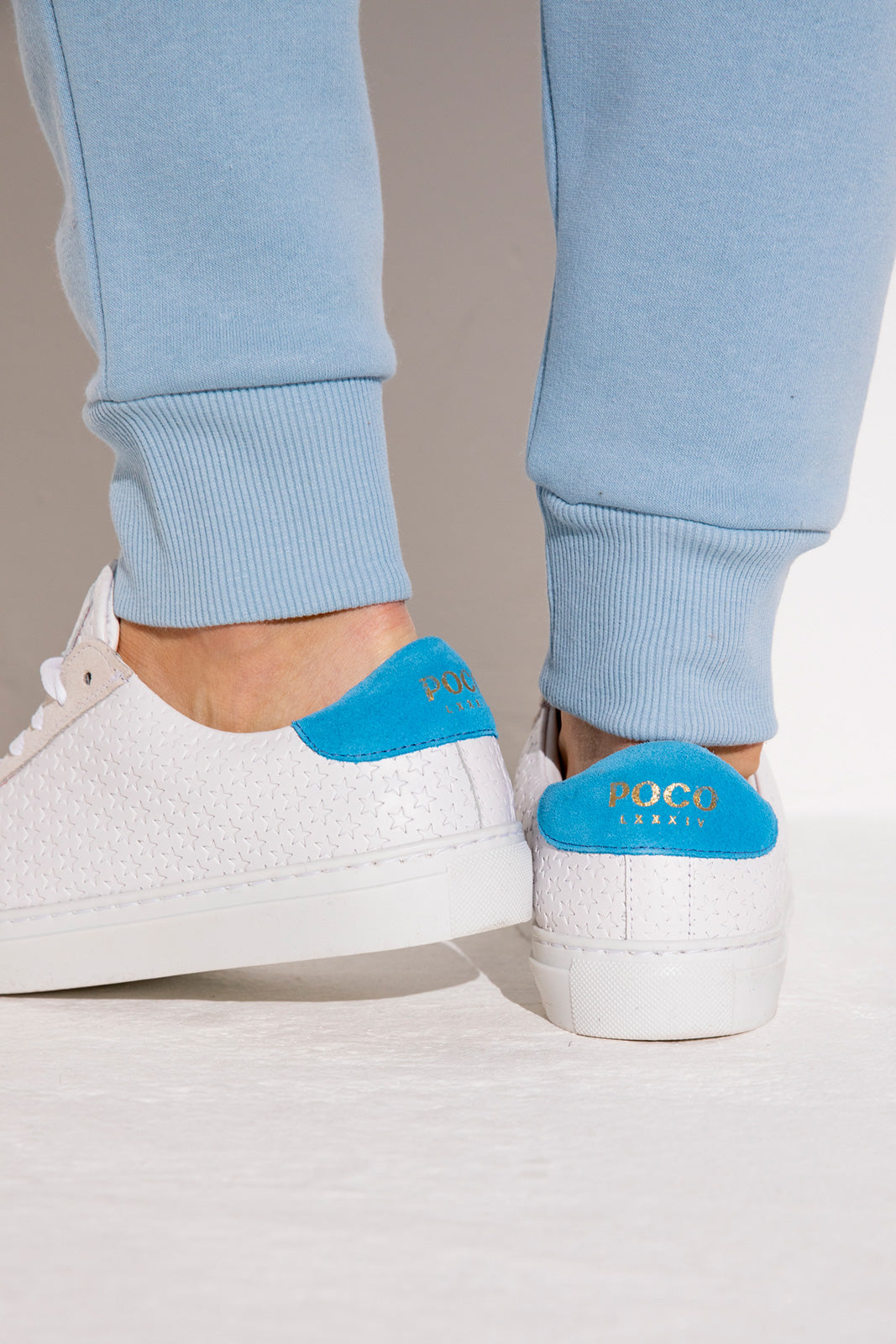Lulu White & Blue Suede - Shoes - POCO by Pippa