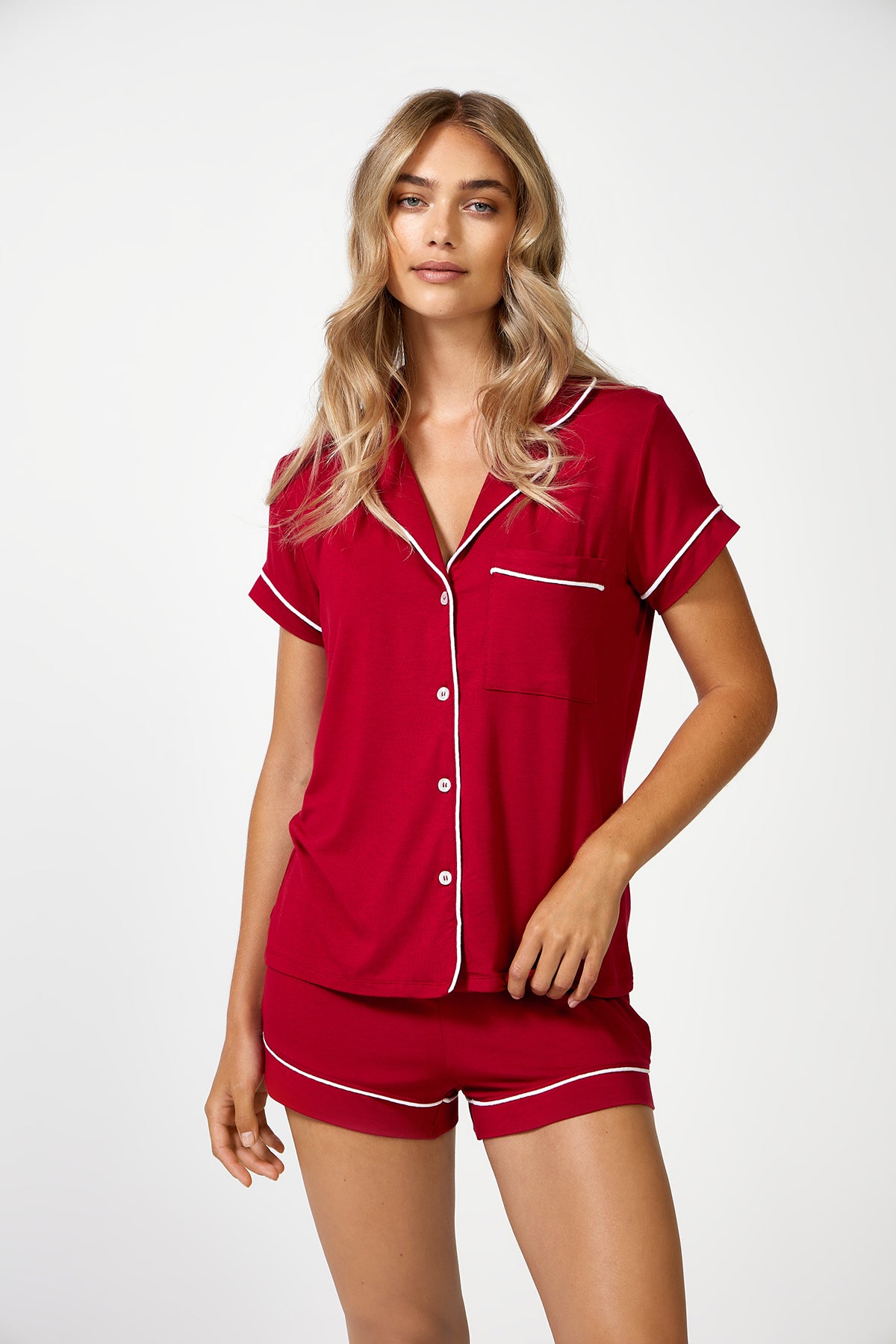The PJ Short Set Red - Pyjamas - POCO by Pippa