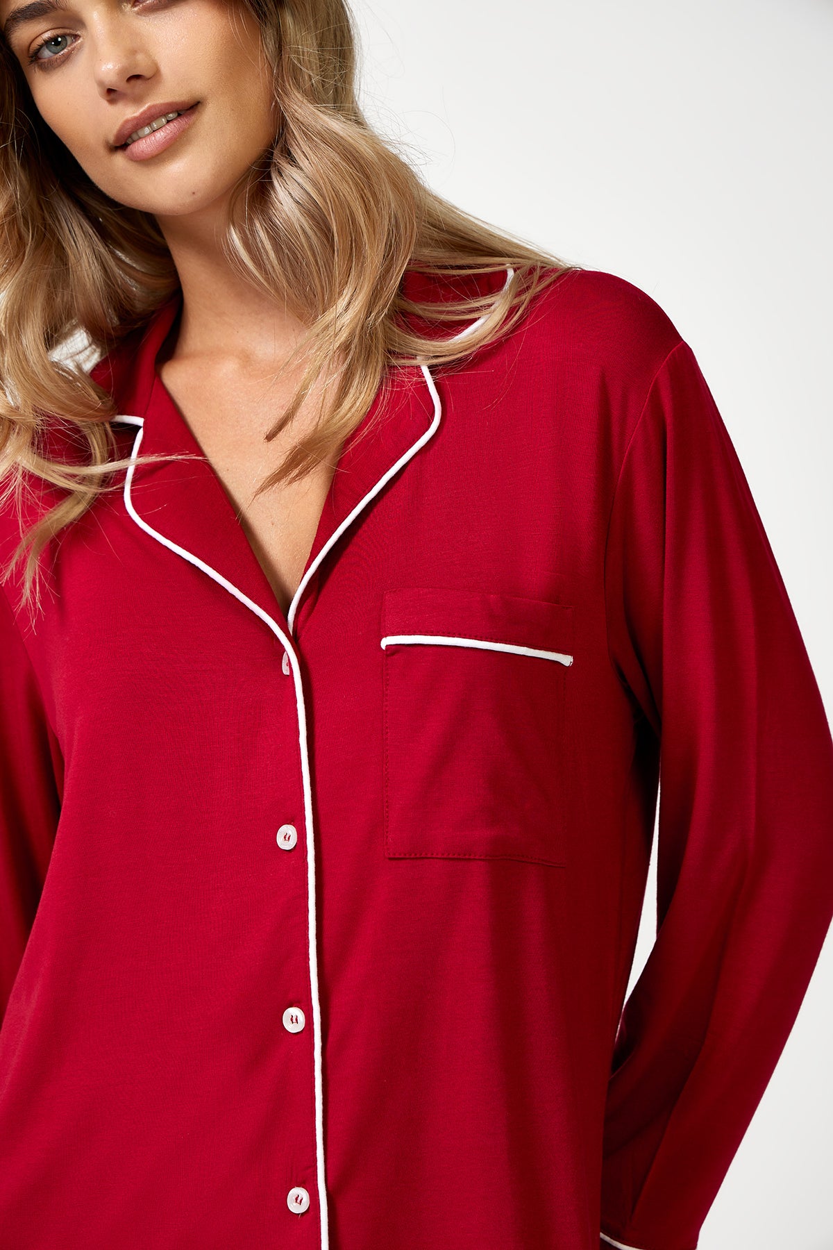 The Night Shirt Red - Pyjamas - POCO by Pippa