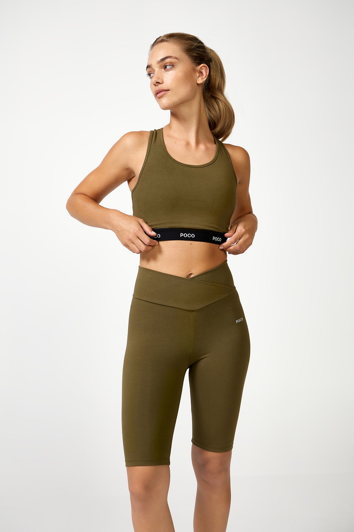 The Cross Over Bike Short Dark Olive - Shorts - POCO by Pippa