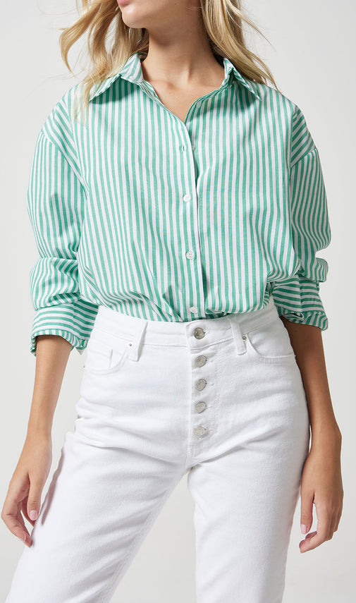 The Shirt - Stripe Green / White