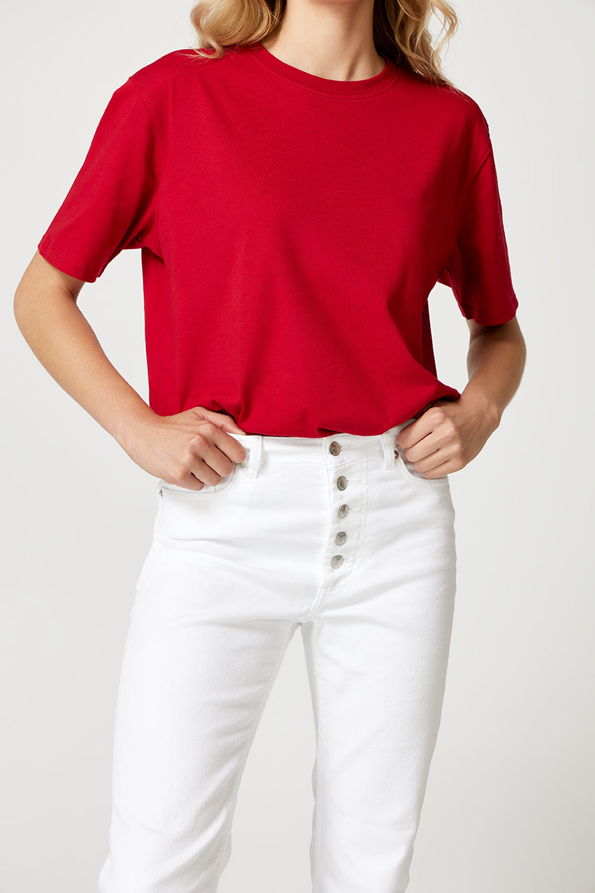 The Button Crop White - Jeans - POCO by Pippa