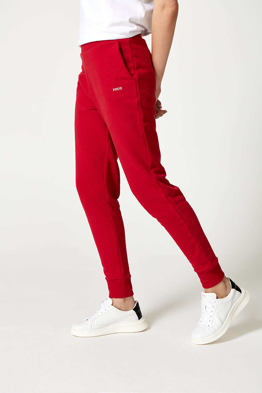 The Jogger (loopback) Dark Red - Joggers - POCO by Pippa