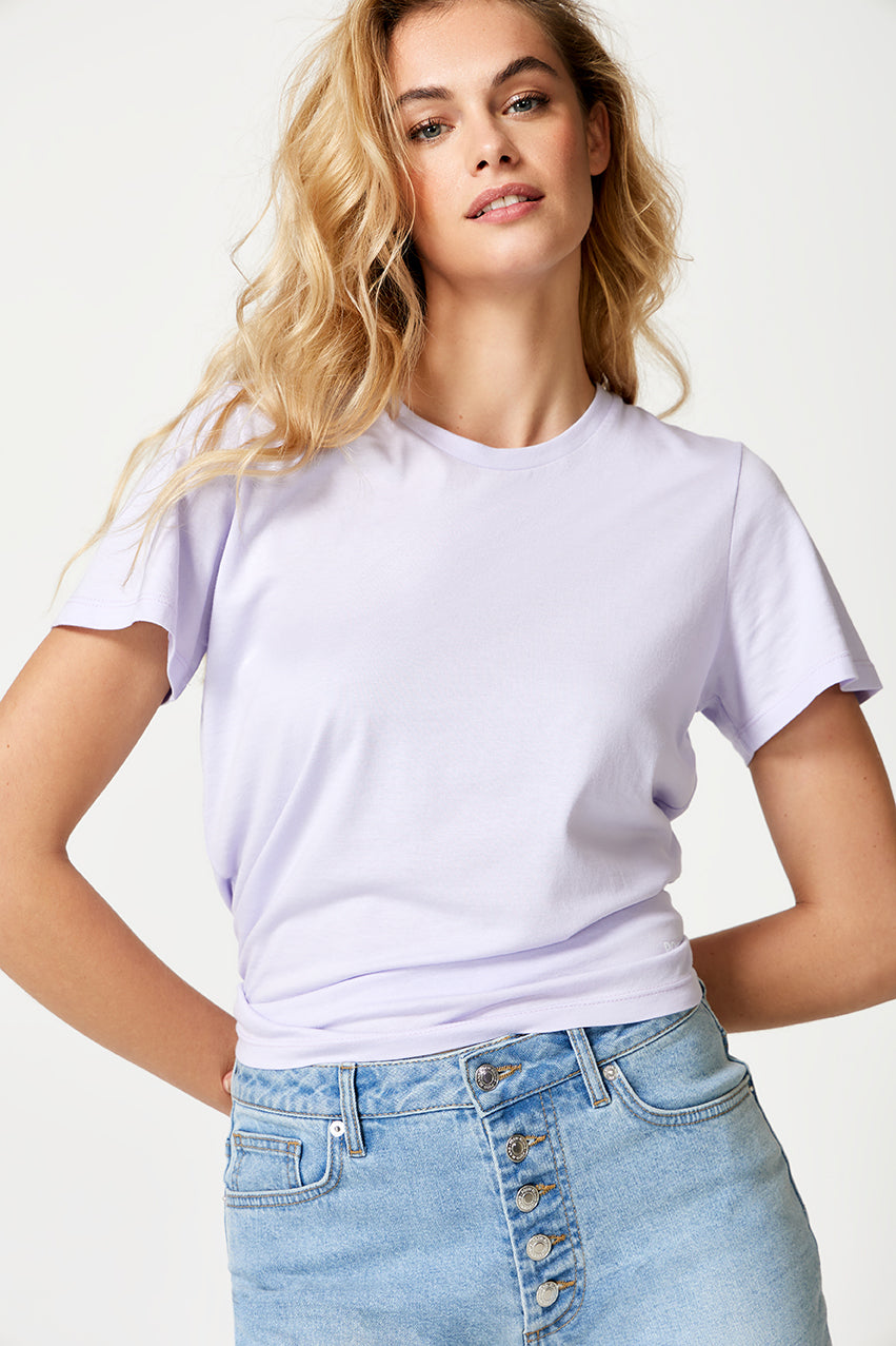 The Button Crop Mid Blue - Jeans - POCO by Pippa