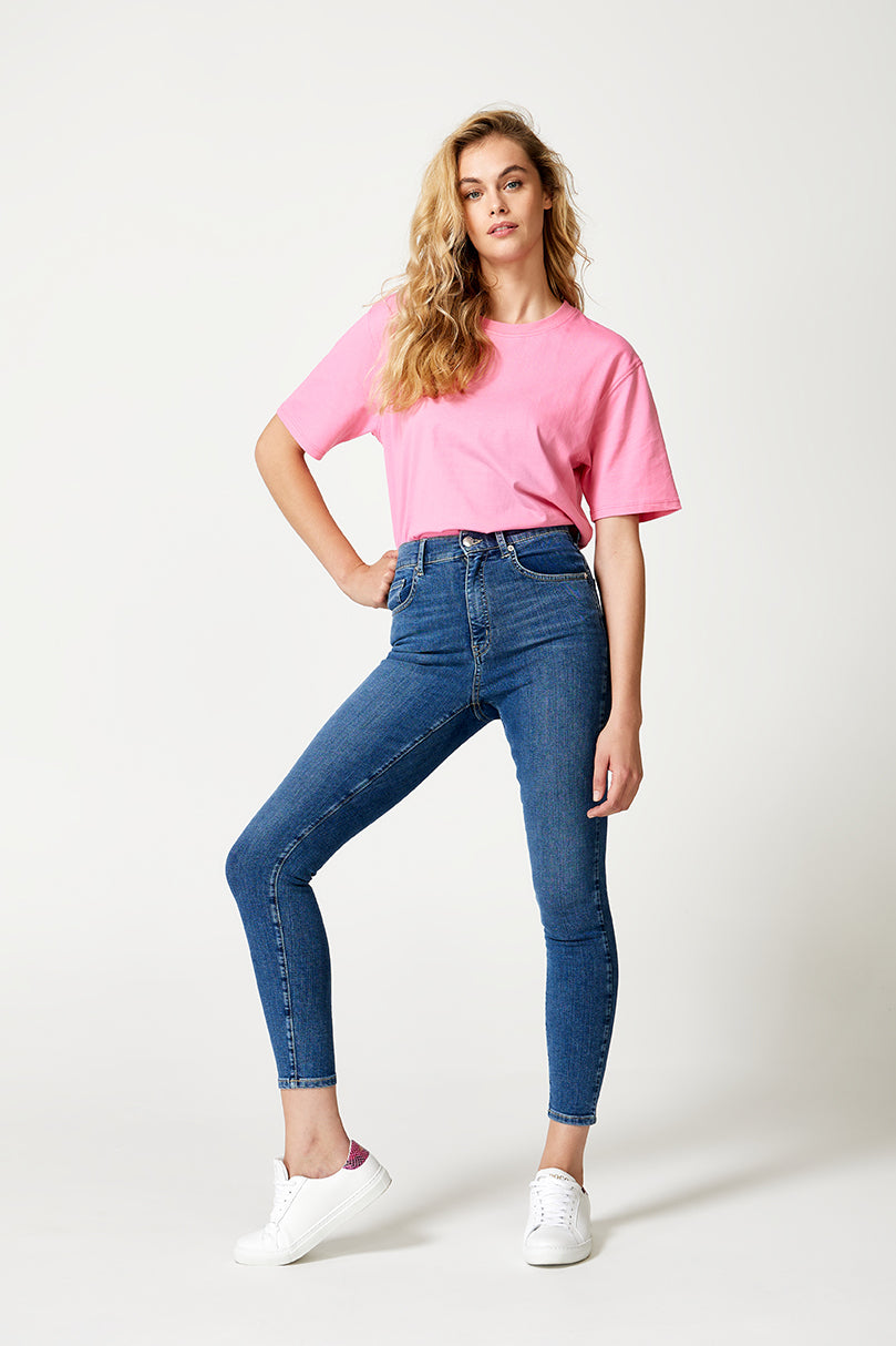The High Rise Skinny Mid Blue - Jeans - POCO by Pippa