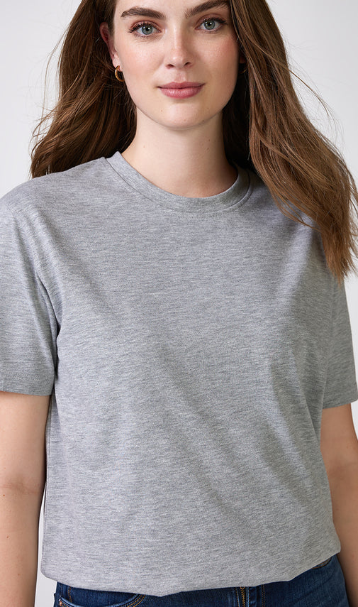 The Heavy Tee Grey Marl - T-shirts - POCO by Pippa