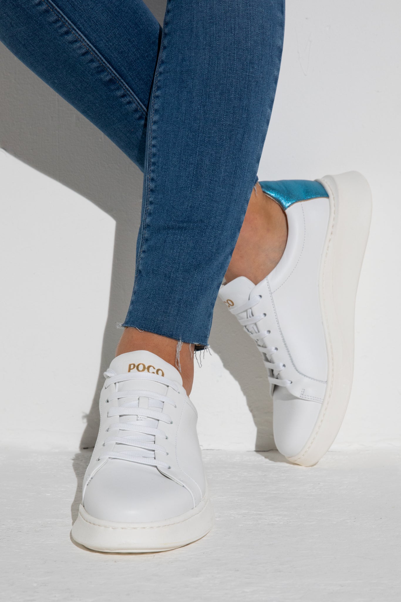 Susu White & Blue - Shoes - POCO by Pippa