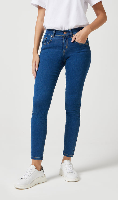 The Mid Rise Skinny Clean Blue