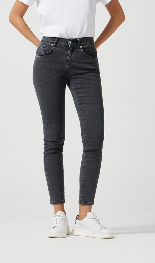 The Mid Rise Skinny Clean Grey